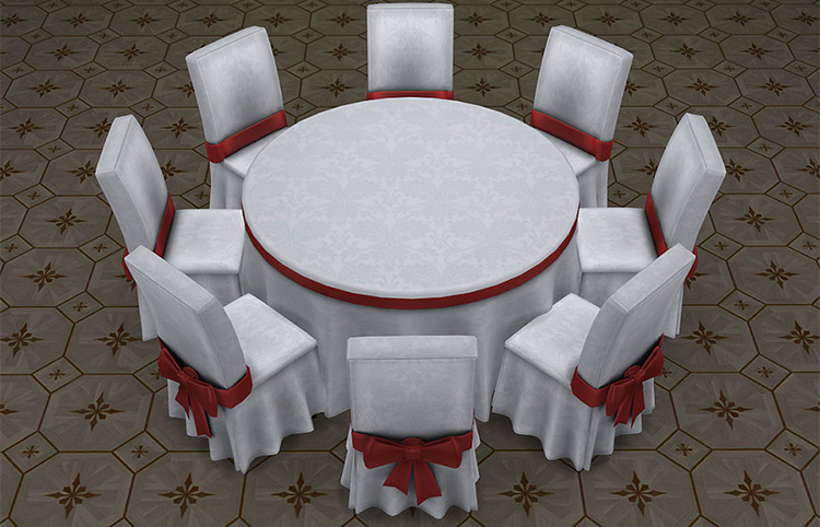 Sims 4 CC Festive Dining Tables