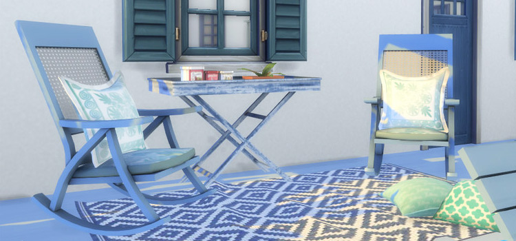 Mykonos Greece Rocking Chairs in The Sims 4