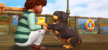 Sims 4 Pose / Toddler Boy with Pet Puppy
