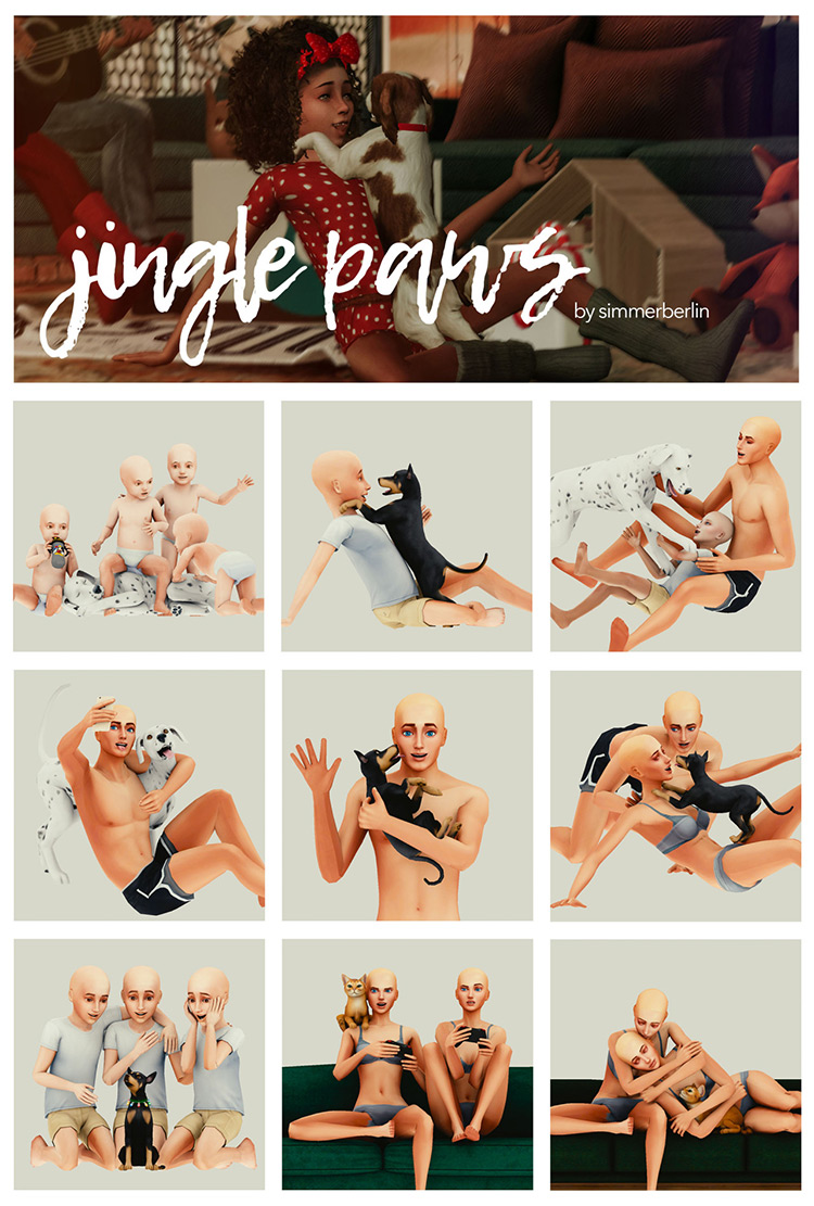 Jingle Paws Doggy Poses / Sims 4 CC