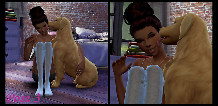 Lean on Me Pose Pack for The Sims 4