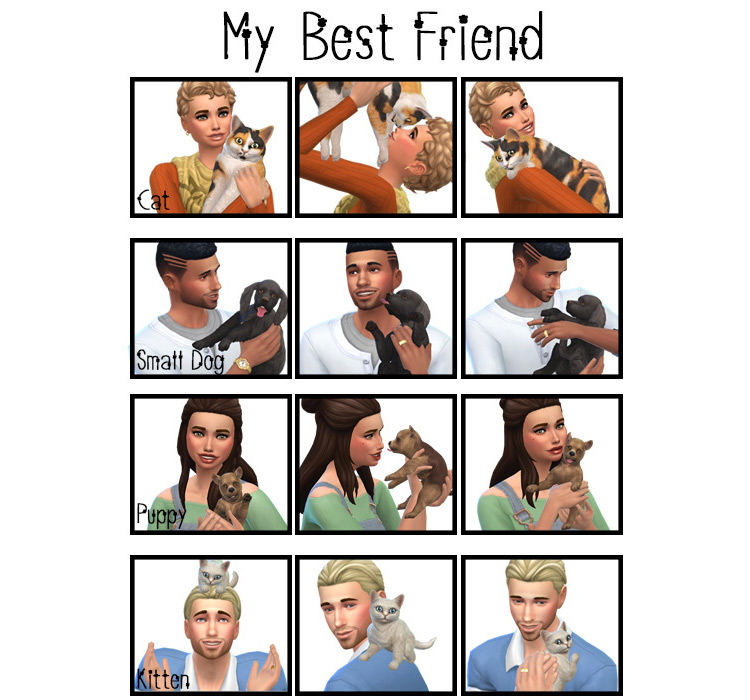 My Best Friend Pet Poses / Sims 4 CC