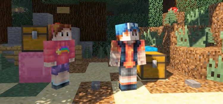 Mable and Dipper Pines in Minecraft