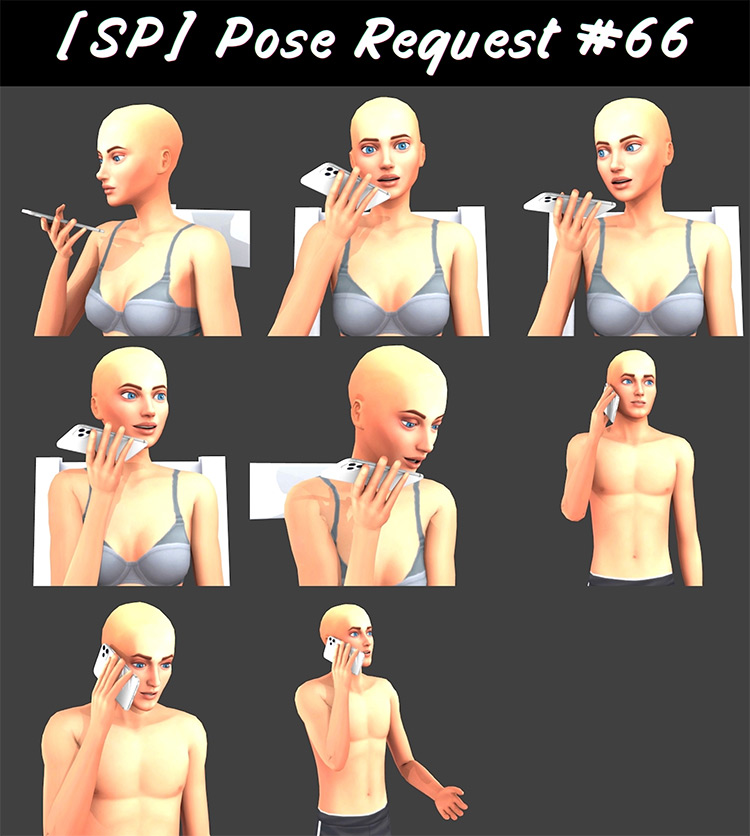 Poses For Phone Call on Speakerphone / The Sims 4