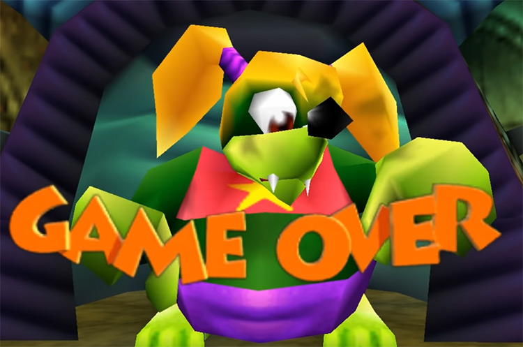 Banjo-Kazooie (1998) Game Over Screen