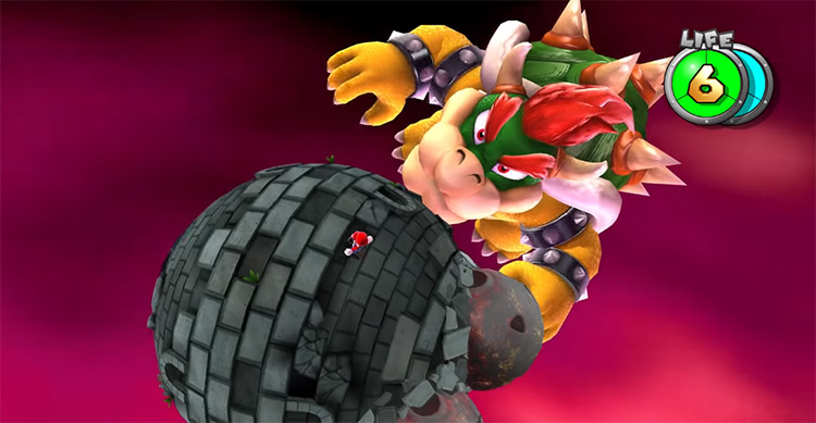 Bowser in Super Mario Galaxy 2 game screenshot