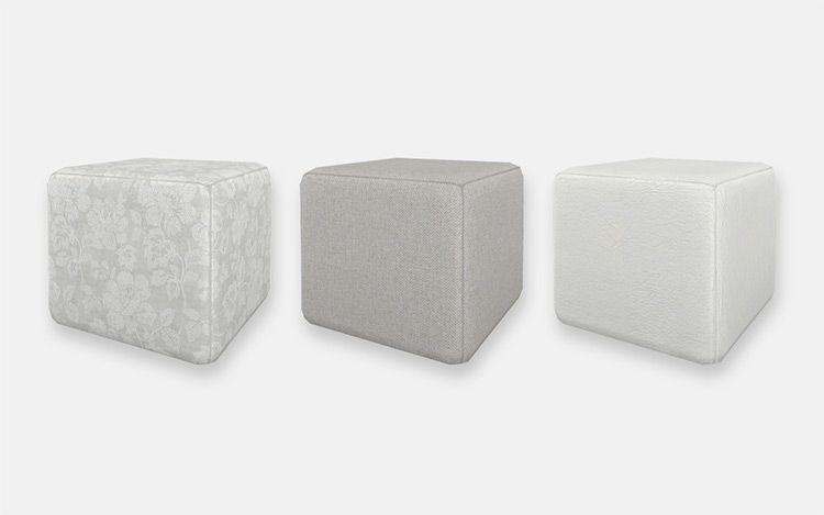 Upholstered Ottoman CC for The Sims 4