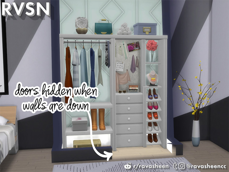 Hang Around Pocket Closet Door for The Sims 4