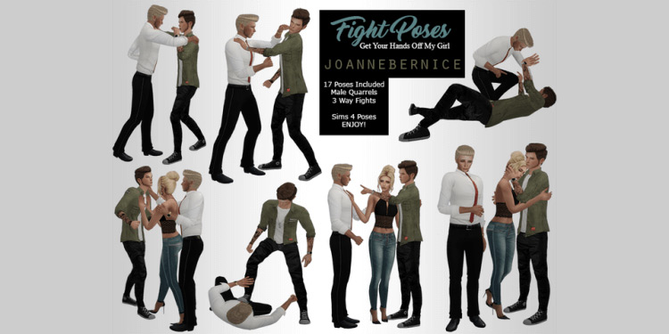 Sims 4 Fighting   Arguing Pose Packs  All Free    FandomSpot - 13