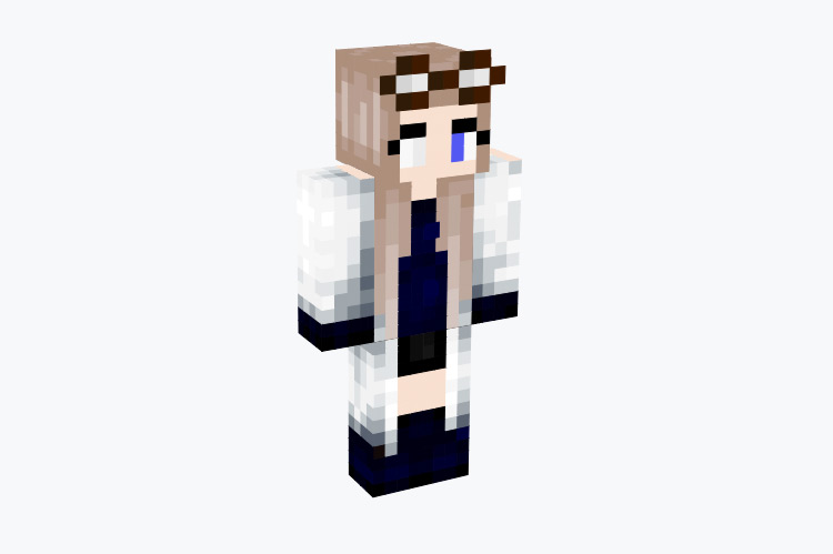 Girl Scientist with Goggles / Minecraft Skin
