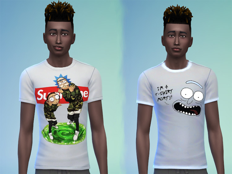 Sims 4 CC / Rick & Morty Graphic Tees Pack