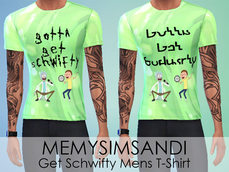 Sims 4 CC / Get Schwifty T-Shirt Set