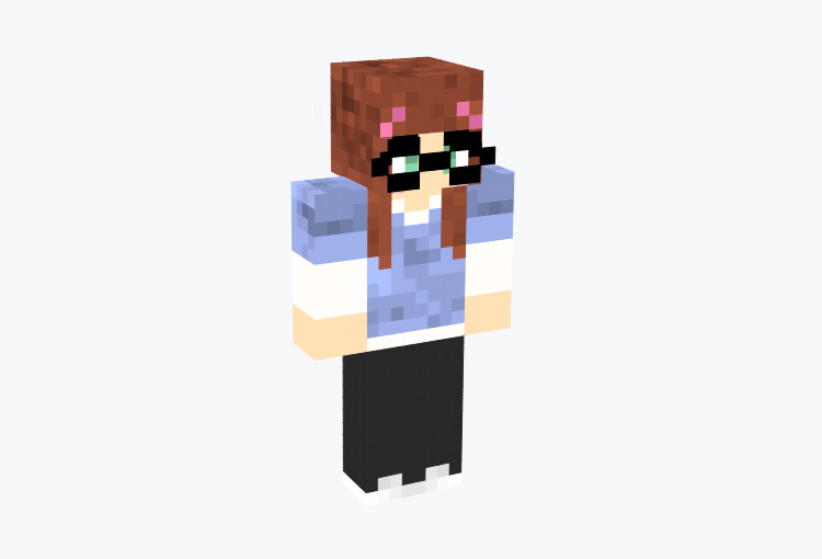 Nerd Girl with Bows / Minecraft Skin