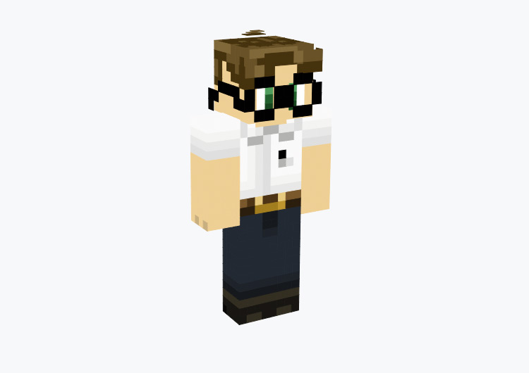 Classic Nerd with Glasses (Guy) / Minecraft Skin