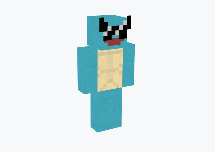Squirtle Squad with Sunglasses from Pokemon / Minecraft Skin