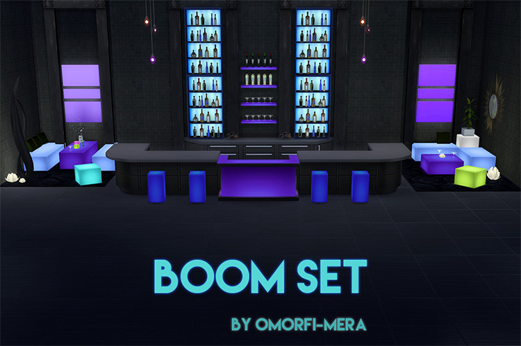 Boom Club Furniture Set / Sims 4 CC