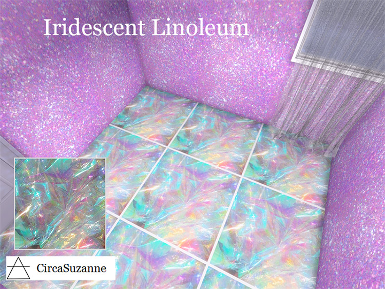 Iridescent Linoleum Flooring for The Sims 4