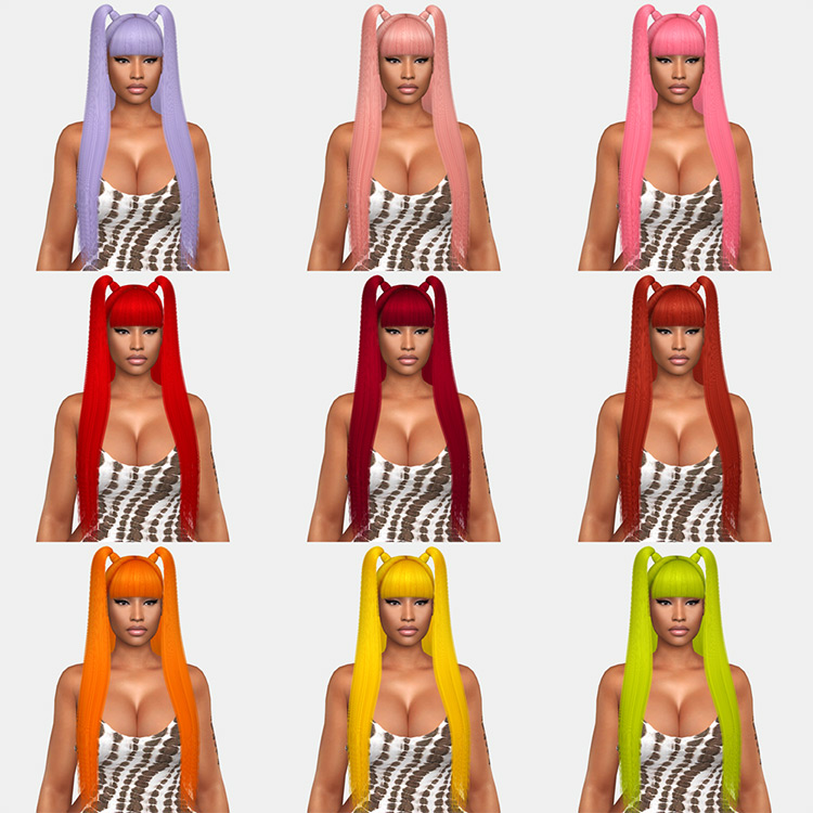 Sims 4 Nicki Minaj CC  Hair  Clothes   More   FandomSpot - 51