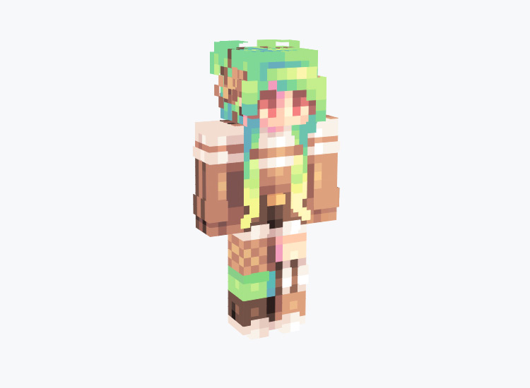 Green Valkyrie Nature Girl / Minecraft Skin