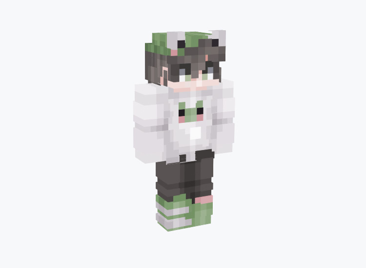 Guy wearing Frog Outfit / Minecraft Skin