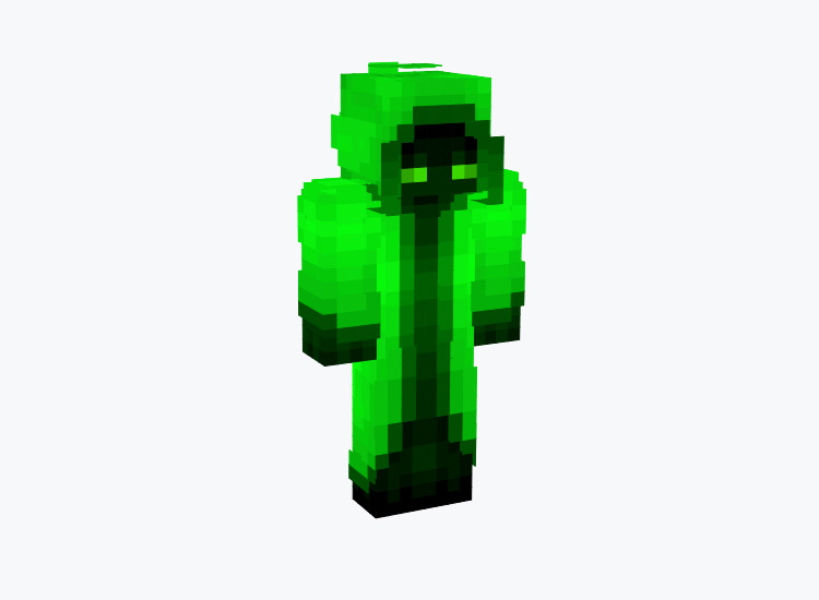 Cloaked Green Creeper Wizard / Minecraft Skin