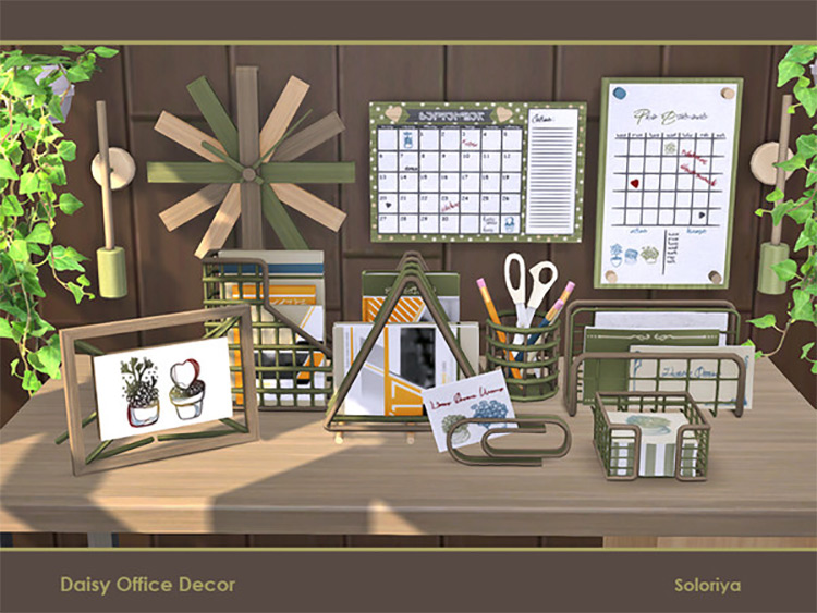 Daisy Office Clutter Set / TS4 CC