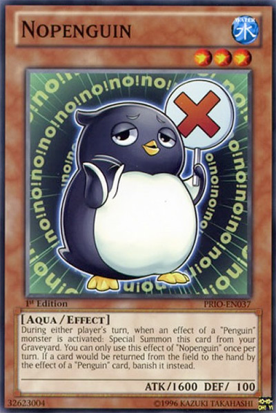 Nopenguin Yu-Gi-Oh! Card