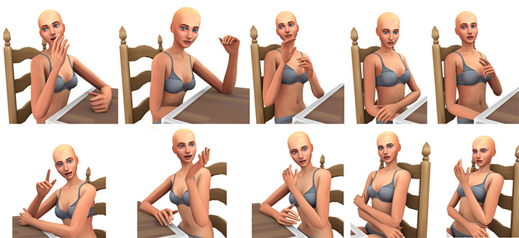 Table Manners Poses / Sims 4 CC