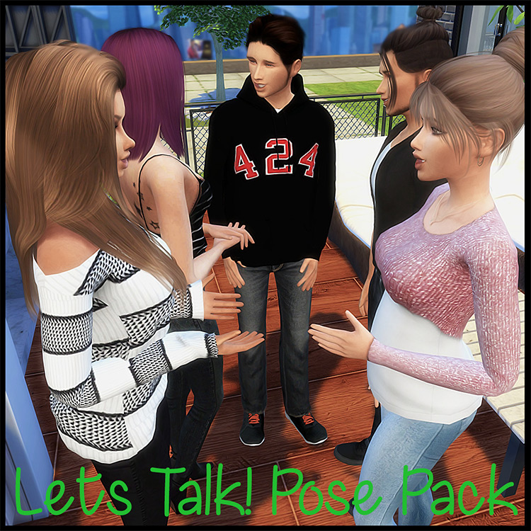 Let’s Talk Pose Pack for The Sims 4