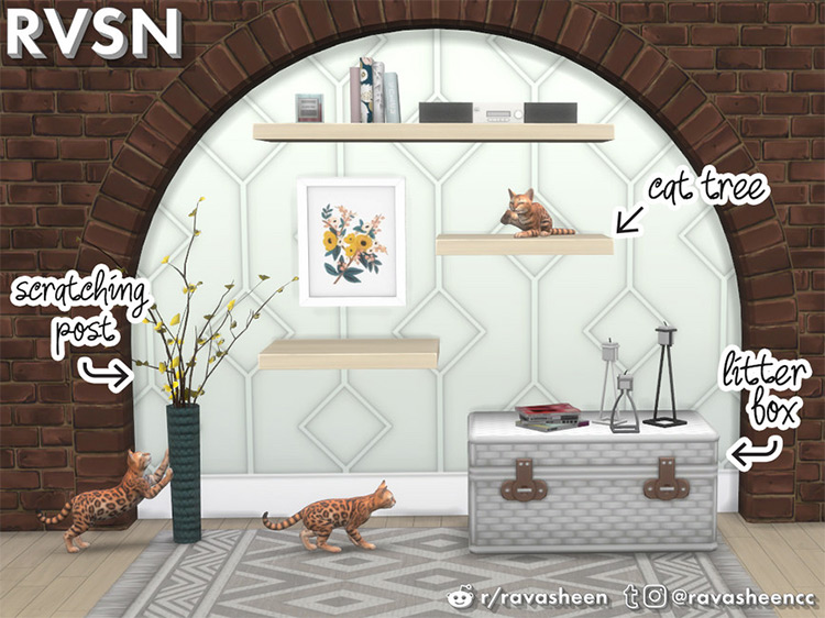 Sims 4 CC  Cat Trees   Cat Furniture  All Free    FandomSpot - 76