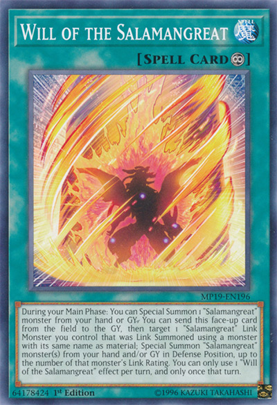 Will of the Salamangreat Yu-Gi-Oh! Card