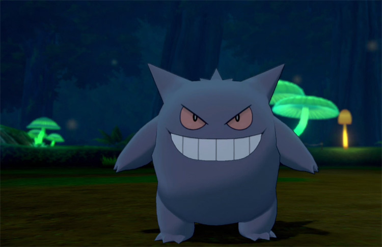 Shiny Gengar in Pokémon SWSH camp