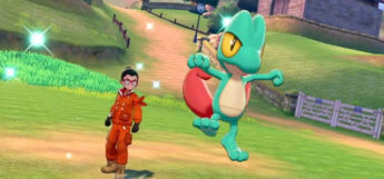 Shiny Treecko in Battle (Pokémon Sword)