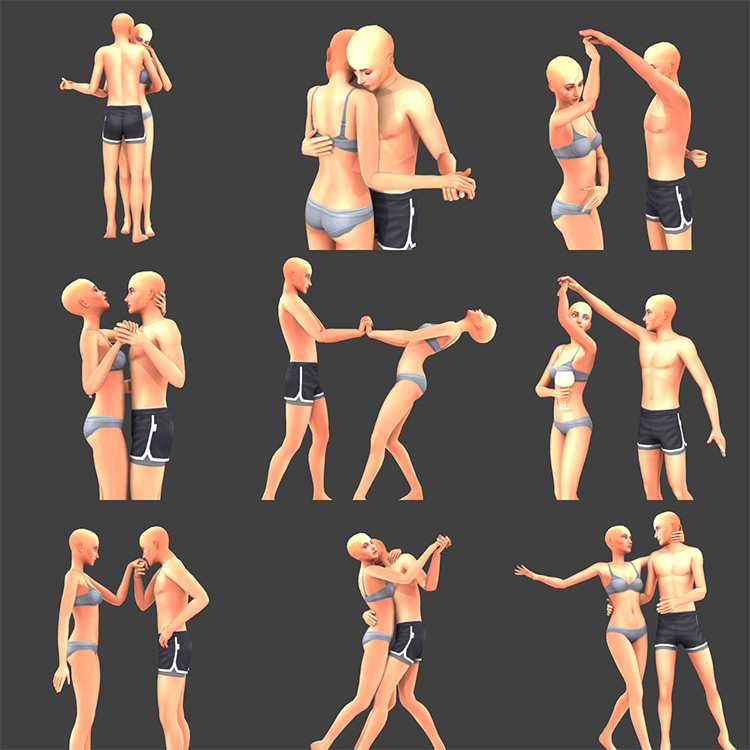 These Dancers Pose Preview for Sims 4