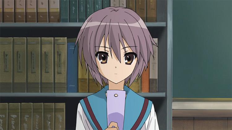 Yuki Nagato in The Melancholy of Haruhi Suzumiya anime