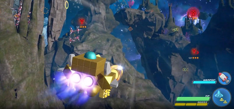 KH3 flying in the golden gummi ship