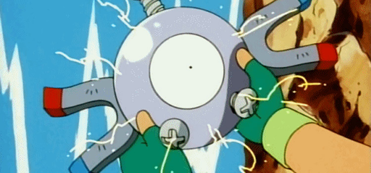 Electric Magnemite by waterfall