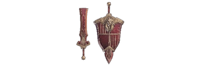 Teostras Emblem sword shield combo