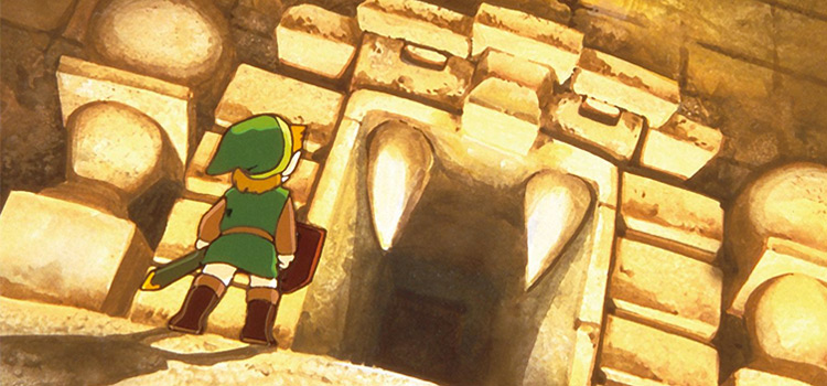 Link outside a dungeon, LoZ concept art