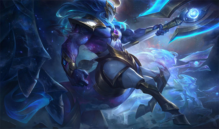 Cosmic Charger Hecarim Skin Splash Image from League of Legends