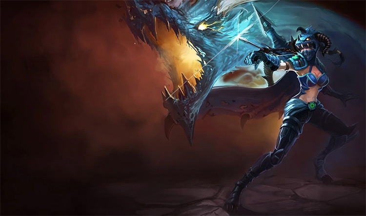 Dragonslayer Vayne Skin Splash Image from League of Legends