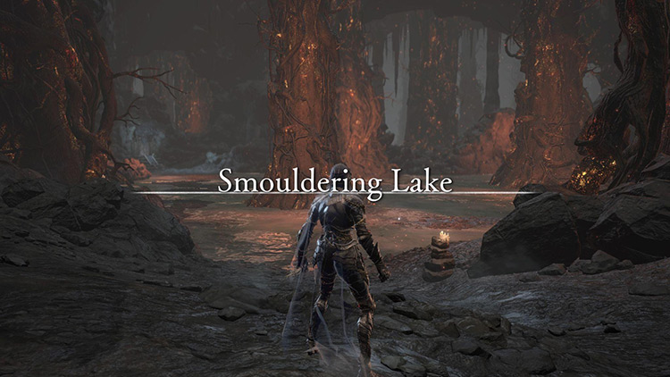 The entrance to Smouldering Lake / Dark Souls 3