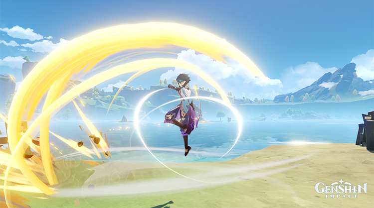 Xiao canceling his charged attack animation / Genshin Impact
