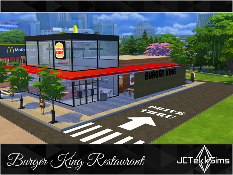 Burger King Restaurant Lot / Sims 4 Lot