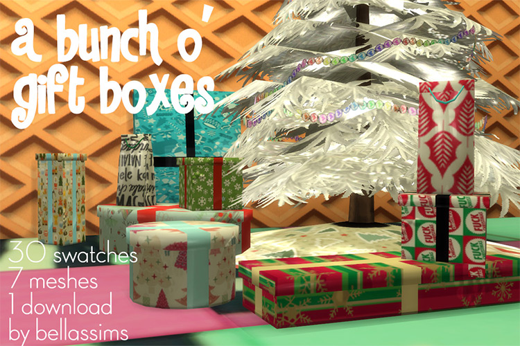 A Bunch o’ Gift Boxes / Sims 4 CC