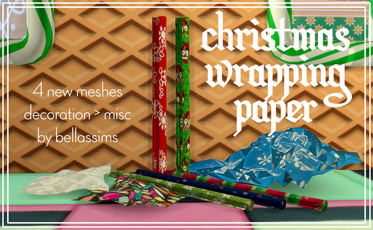 Christmas Wrapping Paper / Sims 4 CC