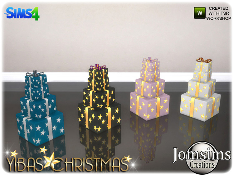 Yibas Christmas Deco Mix Gift Box / Sims 4 CC