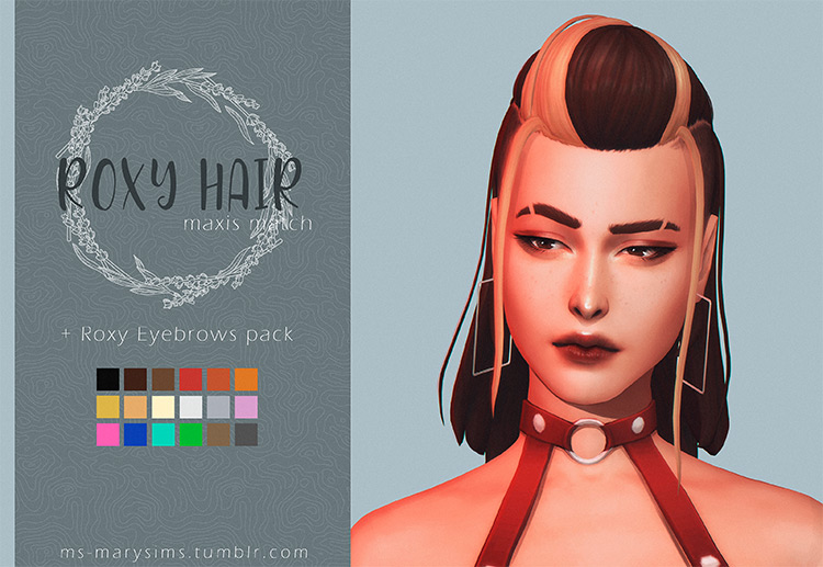Roxy Hair / Sims 4 CC