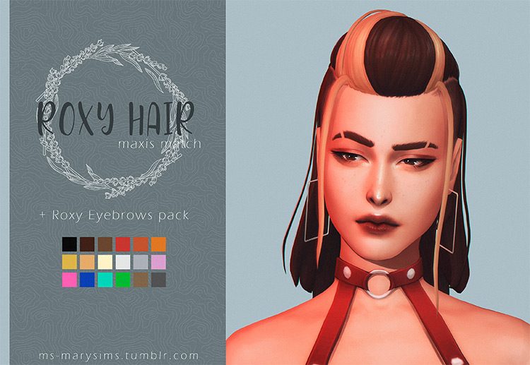 Sims 4 Maxis Match Undercut Hair CC  Guys   Girls    FandomSpot - 5