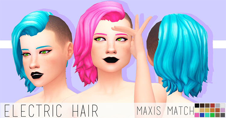 Sims 4 Maxis Match Undercut Hair CC  Guys   Girls    FandomSpot - 39